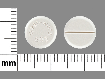 Westward 209: (0143-1209) Chlorothiazide 250 mg Oral Tablet by West-ward Pharmaceutical Corp