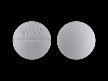 WW 33: (0143-1333) Isosorbide Mononitrate 20 mg Oral Tablet by West-ward Pharmaceutical Corp