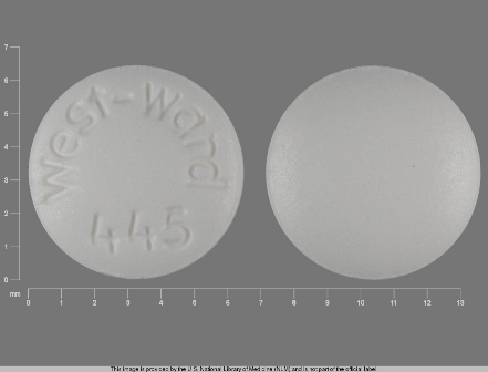 Westward 445: (0143-1445) Phenobarbital 15 mg Oral Tablet by West-ward Pharmaceutical Corp