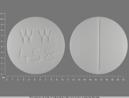 WW 458: (0143-1458) Phenobarbital 100 mg Oral Tablet by West-ward Pharmaceutical Corp