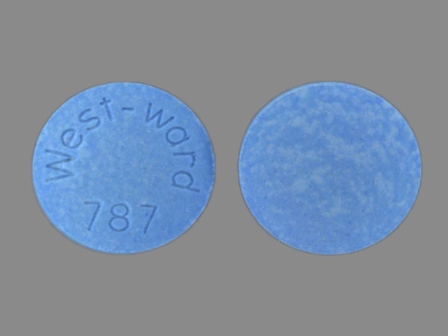 West ward 787 Blue Round Tablet