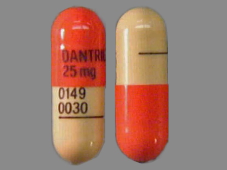 DANTRIUM 25 mg 0149 0030: (0149-0030) Dantrium 25 mg Oral Capsule by Procter & Gamble Pharmaceuticals