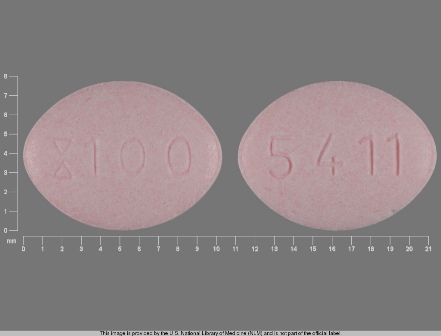 5411 100: (0172-5411) Fluconazole 100 mg Oral Tablet by Remedyrepack Inc.