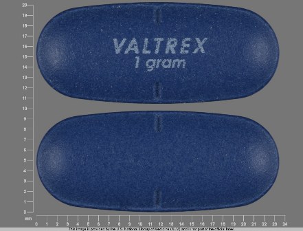VALTREX 1 gram: (0173-0565) Valtrex 1000 mg Oral Tablet by Glaxosmithkline LLC
