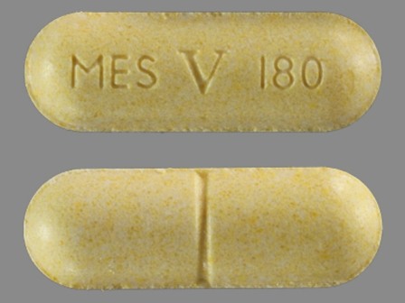 MES V 180: (0187-3013) Mestinon 180 mg Extended Release Tablet by Valeant Pharmaceuticals North America LLC