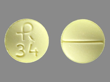 R 34: (0228-3004) Clonazepam 1 mg Oral Tablet by Quality Care Products, LLC