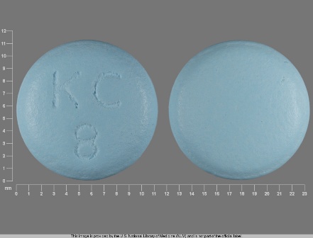 KC 8 round blue pill