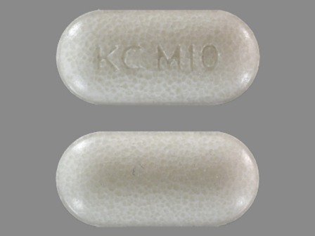 KC M10: (0245-0057) Klor-con M 750 mg Oral Tablet, Extended Release by Cardinal Health
