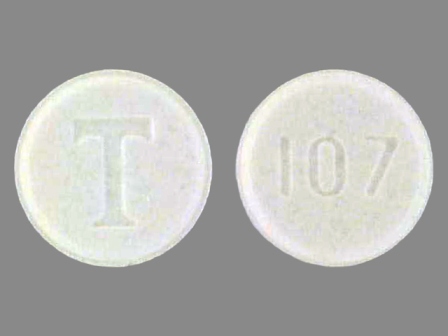 T 107: (0310-0107) Tenormin 25 mg Oral Tablet by Almatica Pharma Inc.
