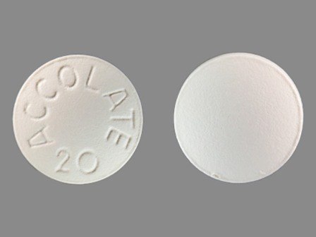ACCOLATE20: (0310-0402) Accolate 20 mg Oral Tablet by Astrazeneca Pharmaceuticals Lp