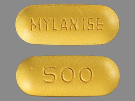 MYLAN 156 500: (0378-0156) Probenecid 500 mg Oral Tablet by Mylan Pharmaceuticals Inc.