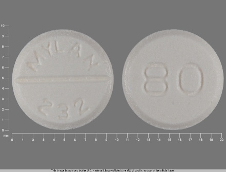 MYLAN 232 80: (0378-0232) Furosemide 80 mg Oral Tablet by Bryant Ranch Prepack