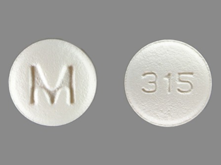 M 315: (0378-0315) Ondansetron 4 mg (Ondansetron Hydrochloride Dihydrate 5 mg) Oral Tablet by Mylan Pharmaceuticals Inc.