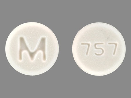 M 757 white pill