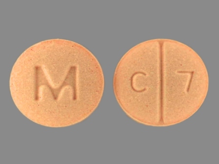 C 7 M: (0378-0825) Clozapine 25 mg Oral Tablet by Mylan Institutional Inc.