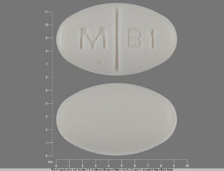 M B1 white tablet