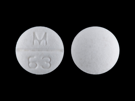 M 63: (0378-2063) Atenolol 50 mg / Chlorthalidone 25 mg Oral Tablet by Mylan Pharmaceuticals Inc.