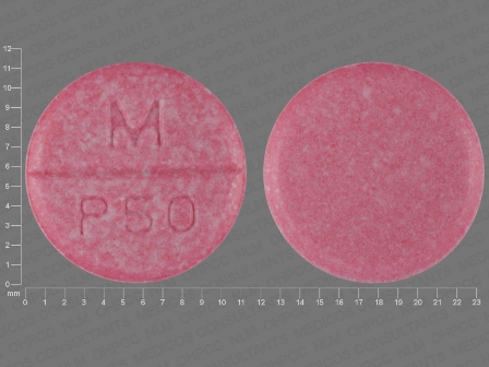 M P50: (0378-3850) Dph 50 mg Chewable Tablet by Mylan Pharmaceuticals Inc.