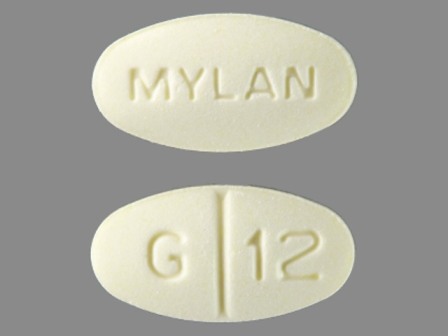 G 12 MYLAN: (0378-4012) Glimepiride 2 mg Oral Tablet by Mylan Pharmaceuticals Inc.