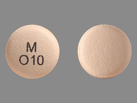 M O 10: (0378-6610) Oxybutynin Chloride 10 mg 24 Hr Extended Release Tablet by Mylan Pharmaceuticals Inc.