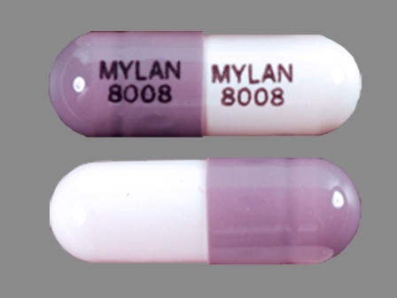 MYLAN 8008: (0378-8008) Divalproex Sodium 125 mg Delayed Release Capsule by Mylan Pharmaceuticals Inc.