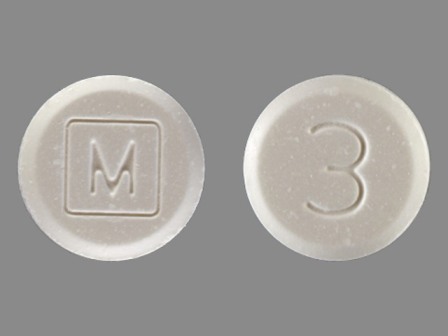 M 3 white pill