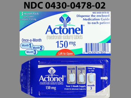 RSN 150 MG: (0430-0478) Actonel 150 mg Oral Tablet by Warner Chilcott (Us), LLC