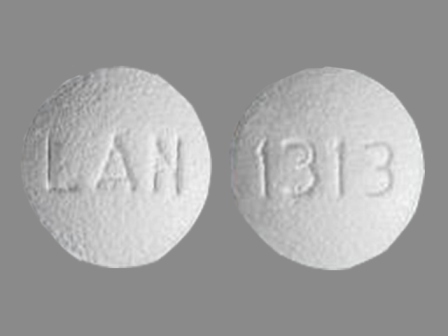 LAN 1313: (0527-1313) Pilocarpine Hydrochloride 5 mg Oral Tablet by Lannett Company, Inc.