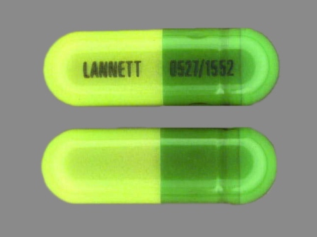 Lannett 1552: (0527-1552) Asa 325 mg / Butalbital 50 mg / Caffeine 40 mg Oral Capsule by Lannett Company, Inc.