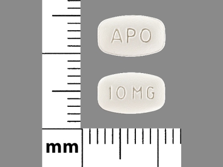 10MG APO: (0536-1041) Cetirizine Hydrochloride 10 mg Oral Tablet, Film Coated by Proficient Rx Lp