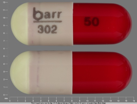 barr 302 50 Yellow and Red Capsule