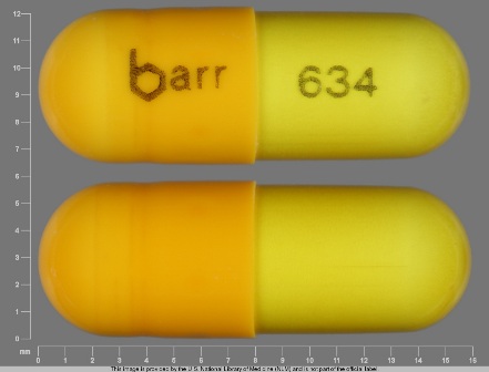 barr 634: (0555-0634) Danazol 100 mg Oral Capsule by Barr Laboratories Inc.