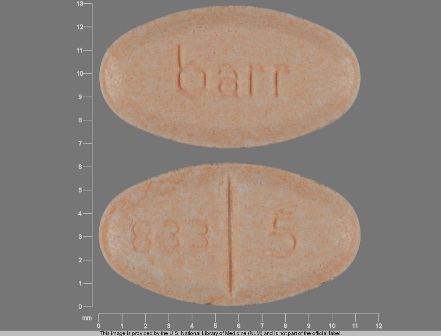 833 5 barr: (0555-0833) Warfarin Sodium 5 mg Oral Tablet by Barr Laboratories Inc.