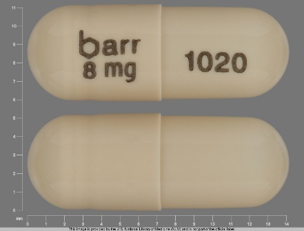 barr 8 mg 1020: (0555-1020) Galantamine Hydrobromide 8 mg 24 Hr Extended Release Capsule by Barr Laboratories Inc.
