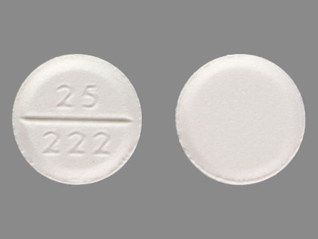 25 222: (0574-0222) Liothyronine Sodium 25 ug/1 Oral Tablet by Medsource Pharmaceuticals
