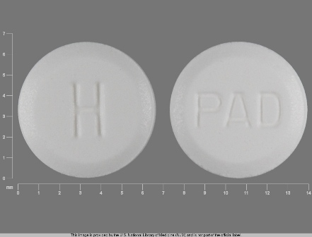 PAD H: (0574-0250) Hyoscyamine Sulfate Sl 0.125 Disintegrating Sublingual Tablet by Paddock Laboratories, LLC