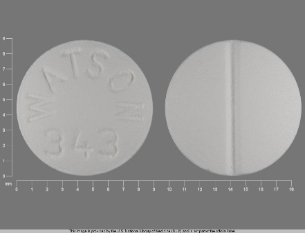 WATSON 343: (0591-0343) Verapamil Hydrochloride 80 mg Oral Tablet by Ncs Healthcare of Ky, Inc Dba Vangard Labs