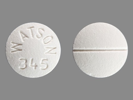 WATSON 345: (0591-0345) Verapamil Hydrochloride 120 mg Oral Tablet by Ncs Healthcare of Ky, Inc Dba Vangard Labs