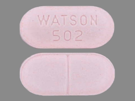 WATSON 502: (0591-0502) Apap 650 mg / Hydrocodone Bitartrate 7.5 mg Oral Tablet by Watson Laboratories, Inc.