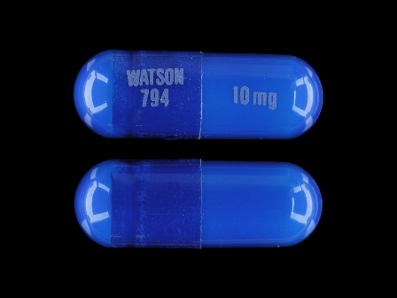 WATSON 794 10 mg: (0591-0794) Dicyclomine Hydrochloride 10 mg Oral Capsule by Rpk Pharmaceuticals, Inc.