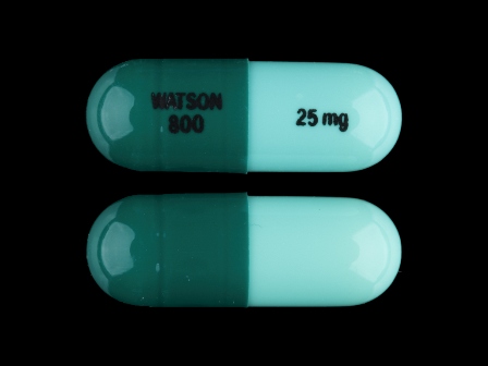 WATSON 800 25 mg: (0591-0800) Hydroxyzine Hydrochloride 25 mg (As Hydroxyzine Pamoate 42.6 mg) Oral Capsule by State of Florida Doh Central Pharmacy
