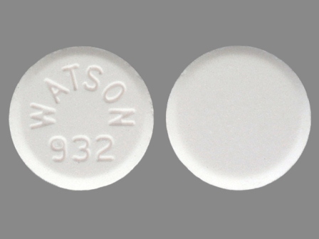 WATSON 932: (0591-0932) Apap 325 mg / Oxycodone Hydrochloride 10 mg Oral Tablet by Watson Laboratories, Inc.