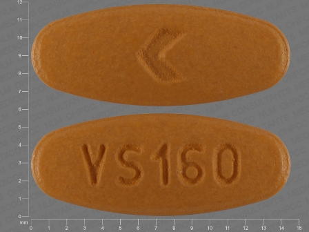 VS160: (0591-2169) Valsartan 160 mg Oral Tablet, Film Coated by Bryant Ranch Prepack
