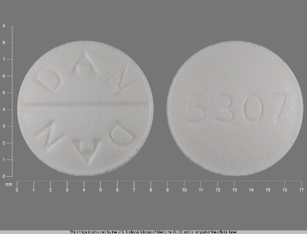 DAN DAN 5307: (0591-5307) Promethazine Hydrochloride 25 mg Oral Tablet by Tya Pharmaceuticals