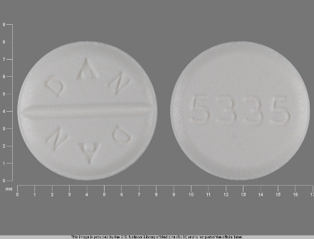 DAN DAN 5335: (0591-5335) Trihexyphenidyl Hydrochloride 2 mg Oral Tablet by Remedyrepack Inc.