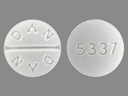 DAN DAN 5337 round white pill