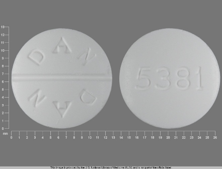 DAN DAN 5381: (0591-5381) Methocarbamol 500 mg Oral Tablet by Watson Laboratories, Inc.