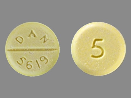 DAN 5619 5: (0591-5619) Diazepam 5 mg Oral Tablet by Cardinal Health