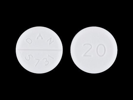 DAN 5731 20: (0591-5731) Baclofen 20 mg Oral Tablet by Watson Laboratories, Inc.