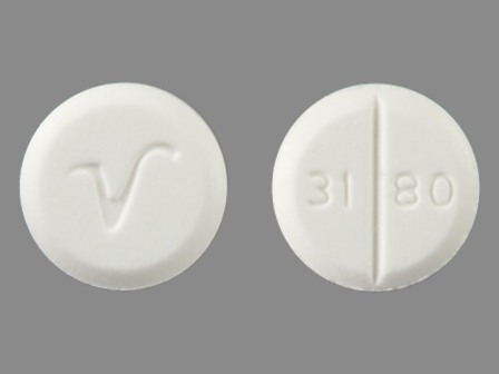 3180 V: (0603-3180) Glycopyrrolate 1 mg Oral Tablet by Cardinal Health